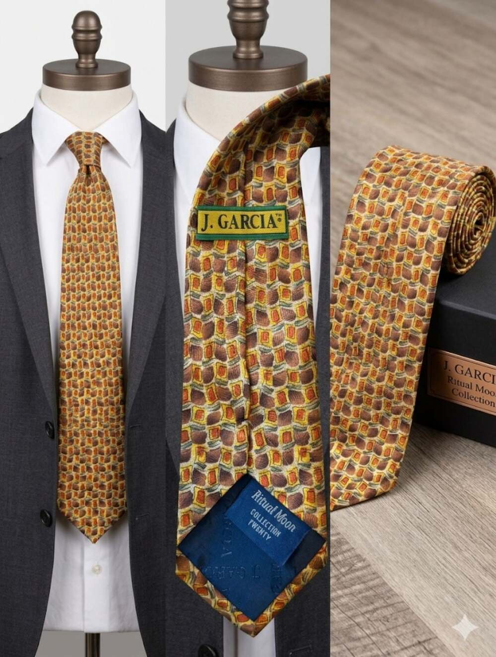 J. Garcia Floating Planes Collection 17 Seventeen Jerry Garcia Silk Tie
